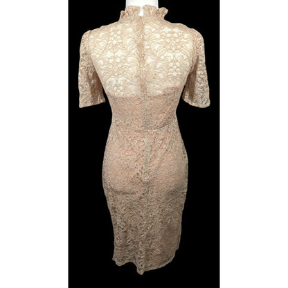 Hope And Ivy Cream Floral Lace Keyhole Dress Size 6