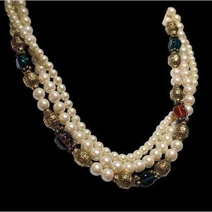 1928 Pearl Gem Necklace