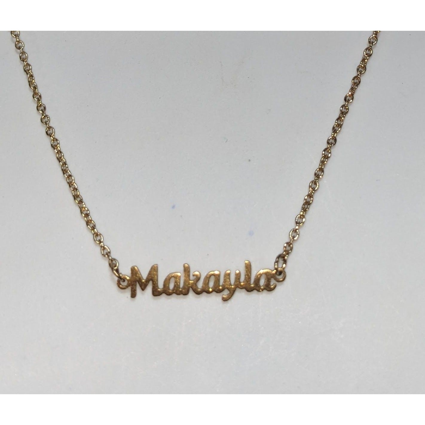Marina De Buchi Gold Makayla Name Necklace Personalized Script Minimalist