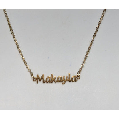 Marina De Buchi Gold Makayla Name Necklace Personalized Script Minimalist