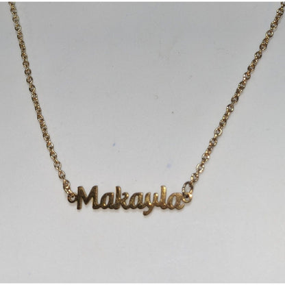 Marina De Buchi Gold Makayla Name Necklace Personalized Script Minimalist
