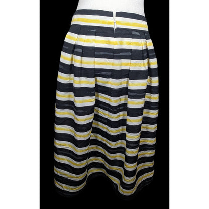Eva Mendes For New York & Company Black And Yellow Striped Skirt