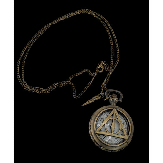 Harry Potter Deathly Hallows Pocket Watch Necklace