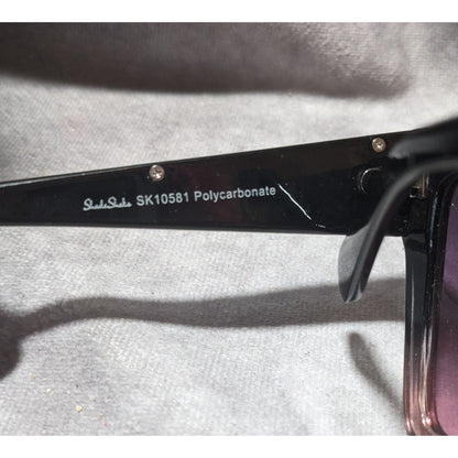 Shade Shaks Black And Pink Gold Accent Sunglasses