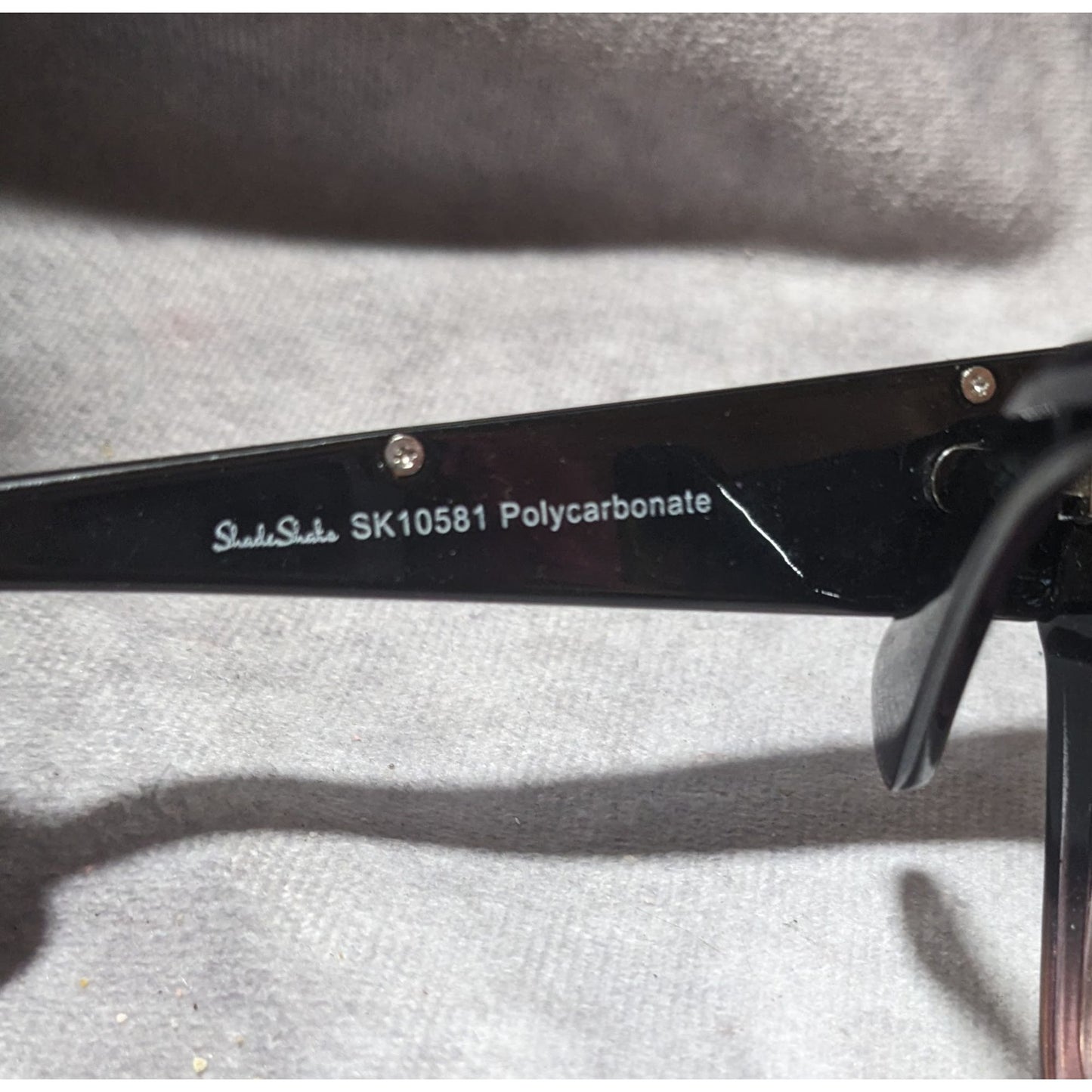 Shade Shaks Black And Pink Gold Accent Sunglasses