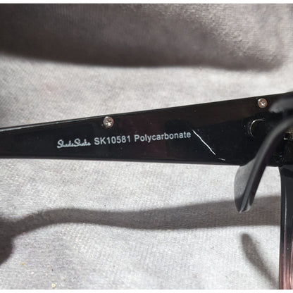 Shade Shaks Black And Pink Gold Accent Sunglasses