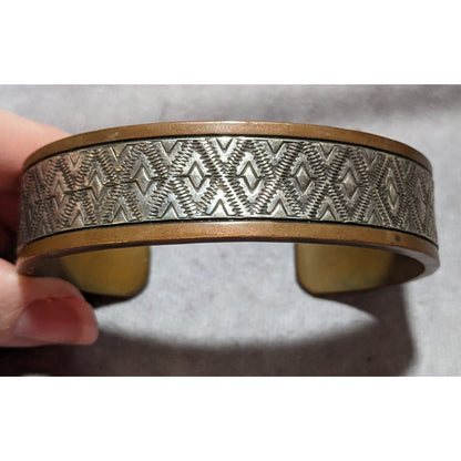 Randy Secatero Native Sterling Copper Bracelet