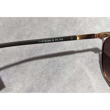 Black And Gold Keyhole Cateye Sunglasses
