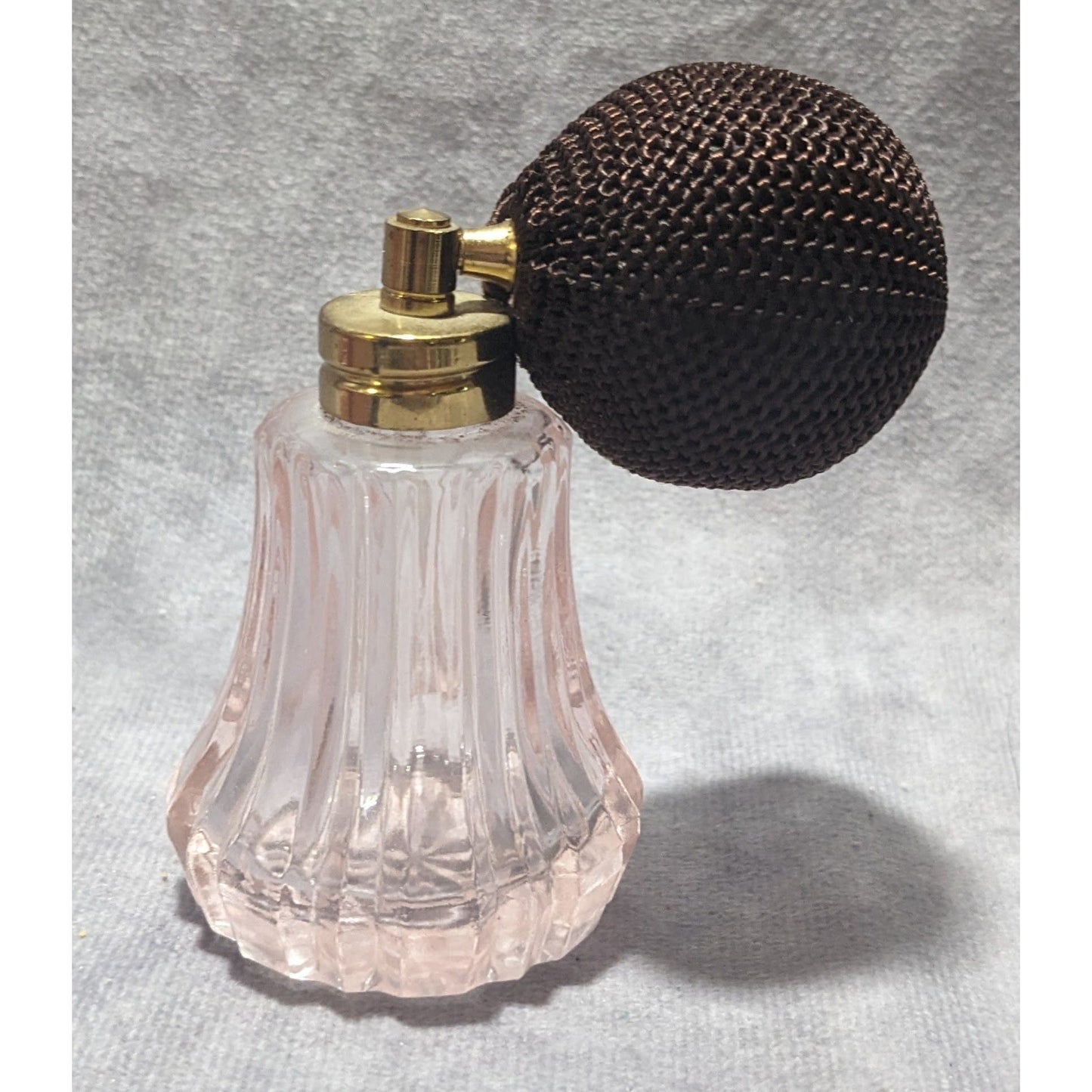 Vintage Pink Crystal Perfume Bottle