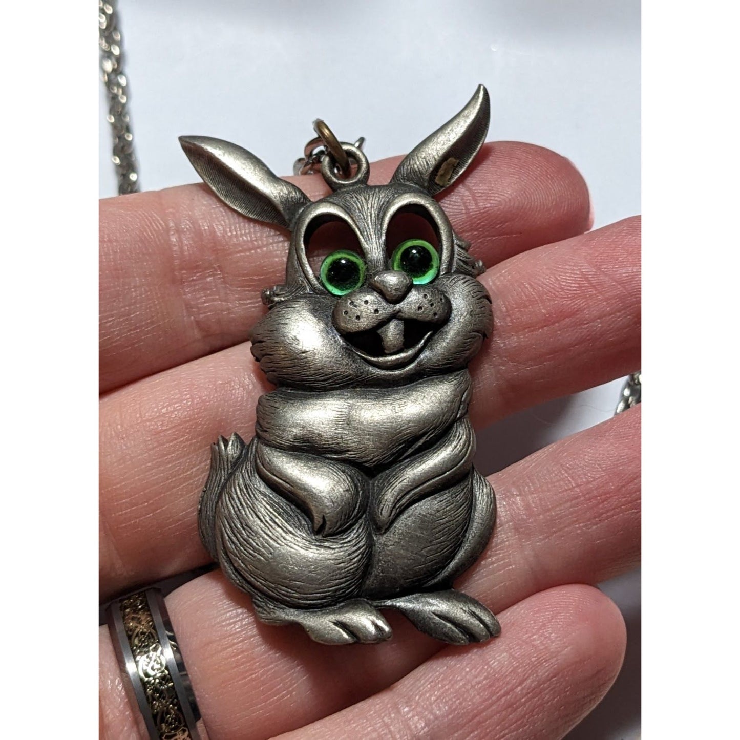 Vintage Jonette Jewelry Bunny Necklace