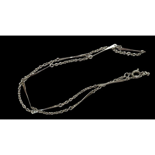 Silver Abstract Link Necklace
