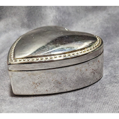 Things Remembered Silver Heart Trinket Box