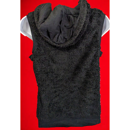 Circo Black Sparkle Sherpa Bear Hooded Vest