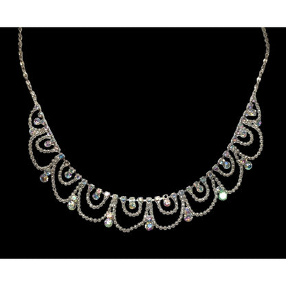 Glam Princess Rhinestone Chandelier Necklace