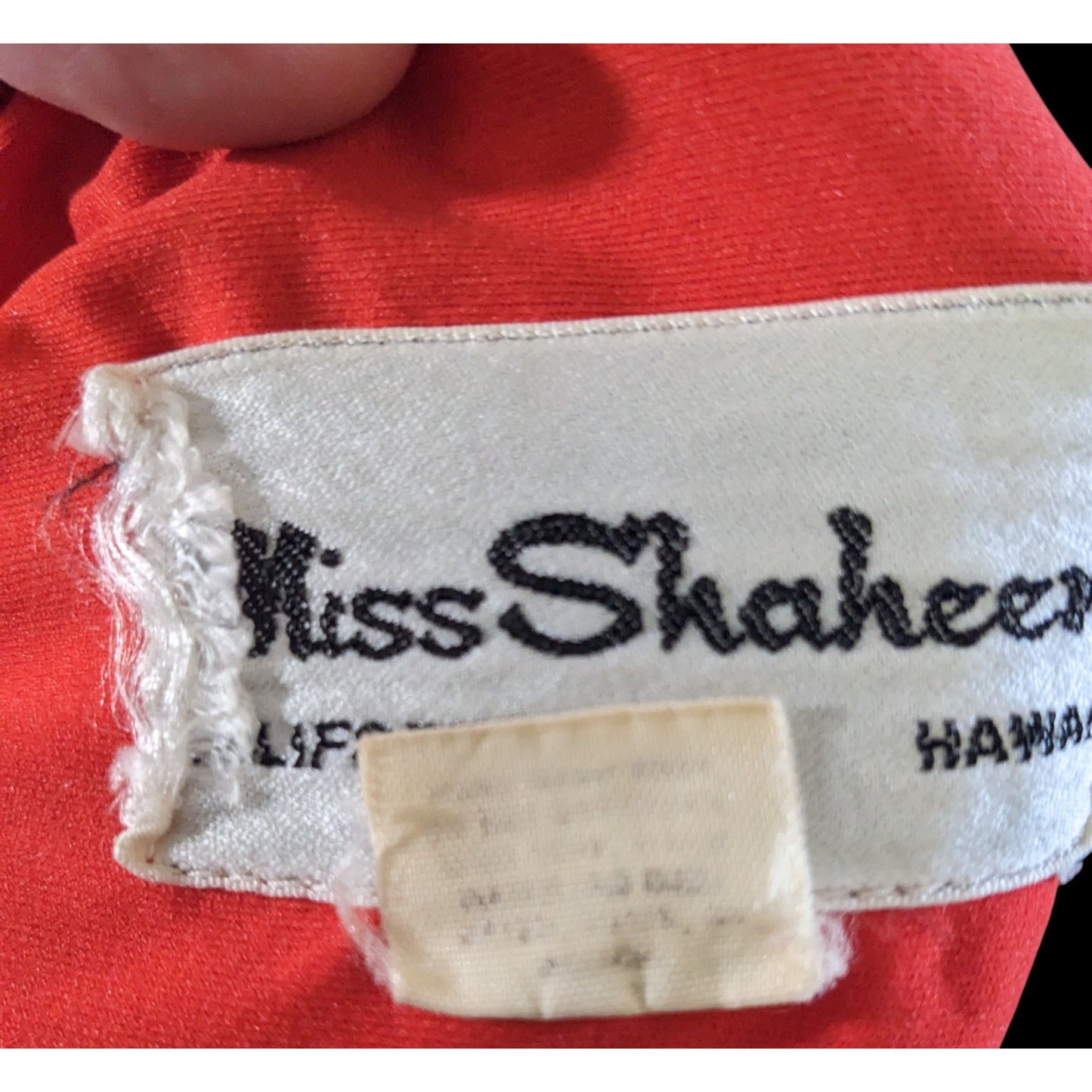 Vintage 70s Miss Shaheen Red And Black Gothic Tunic Size 12