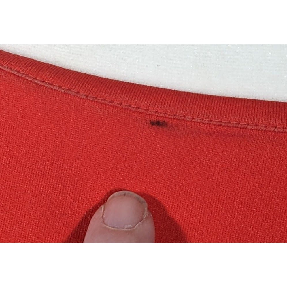 Vintage 70s Miss Shaheen Red And Black Gothic Tunic Size 12