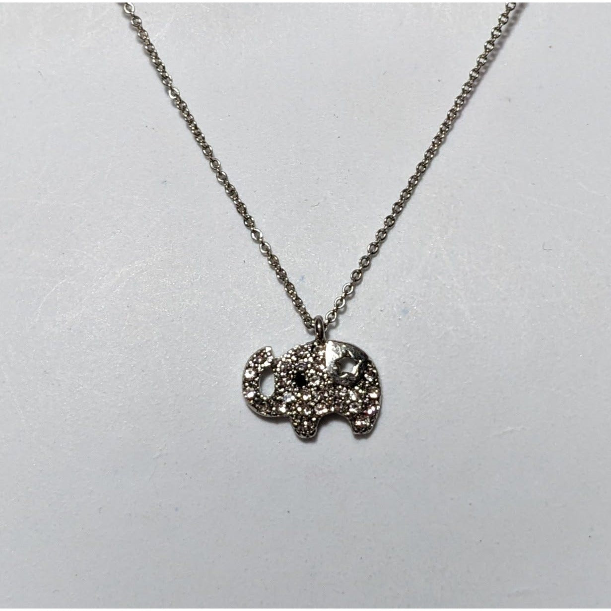 Minimalist Rhinestone Elephant Necklace