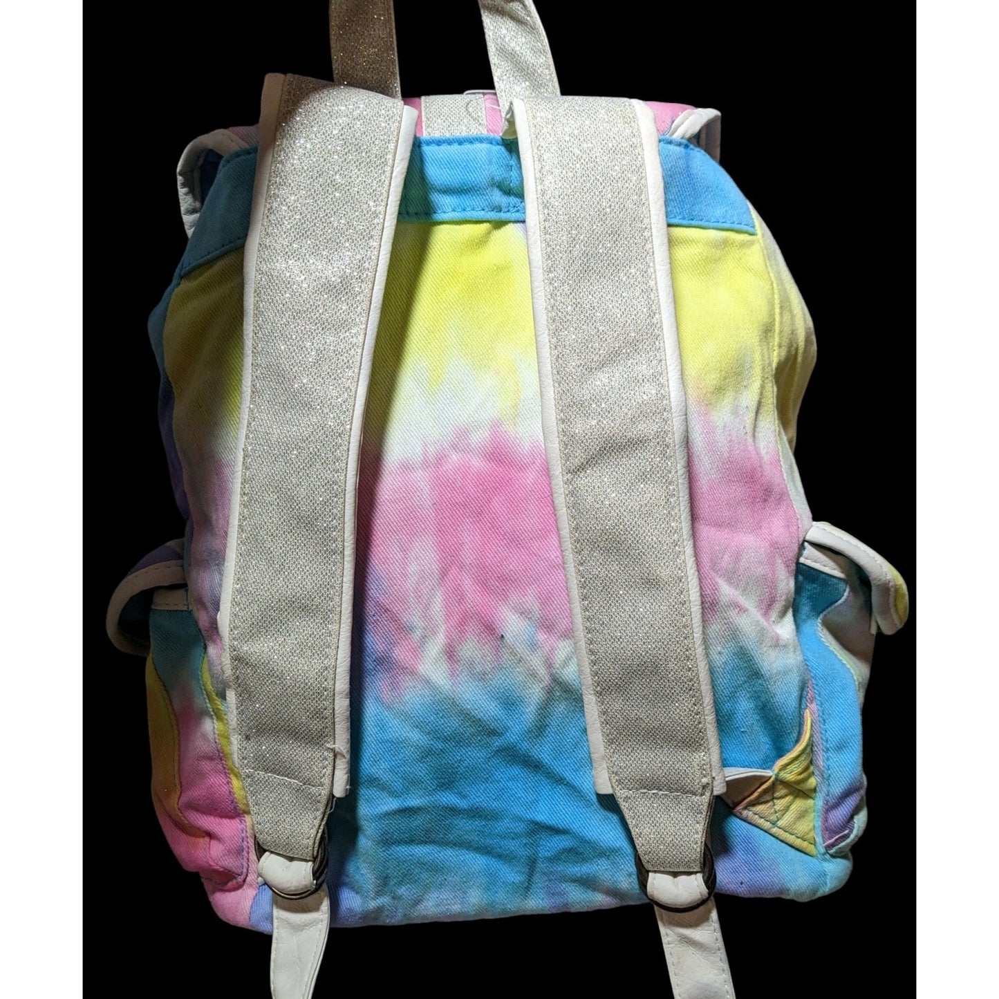 Candies Rainbow Tie Dye Glitter Strap Backpack