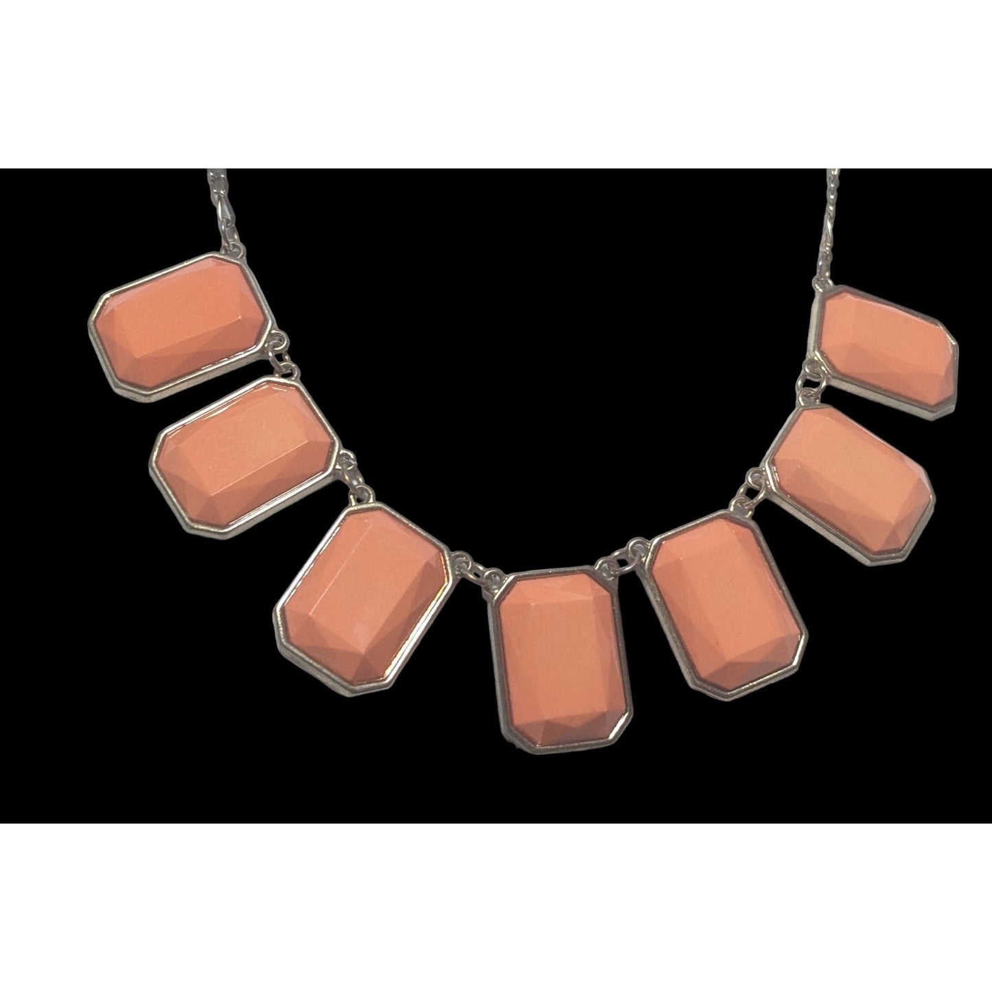 Vintage Style Orange Gemstone Statement Necklace