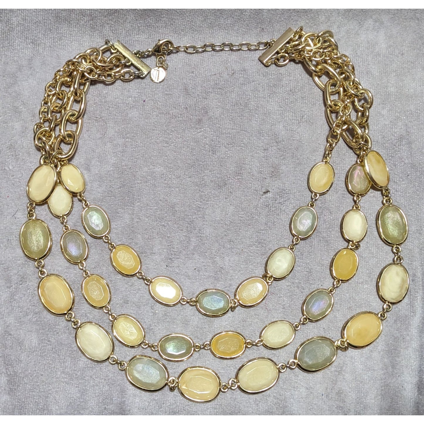 Vintage Talbots Multilayer Gemmed Necklace