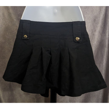 Vintage Y2K Gothic Super Low Fat Pleated Skirt With Pockets