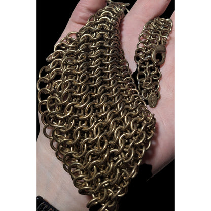 Aldo Gold Chain Maille Glam Bib Necklace