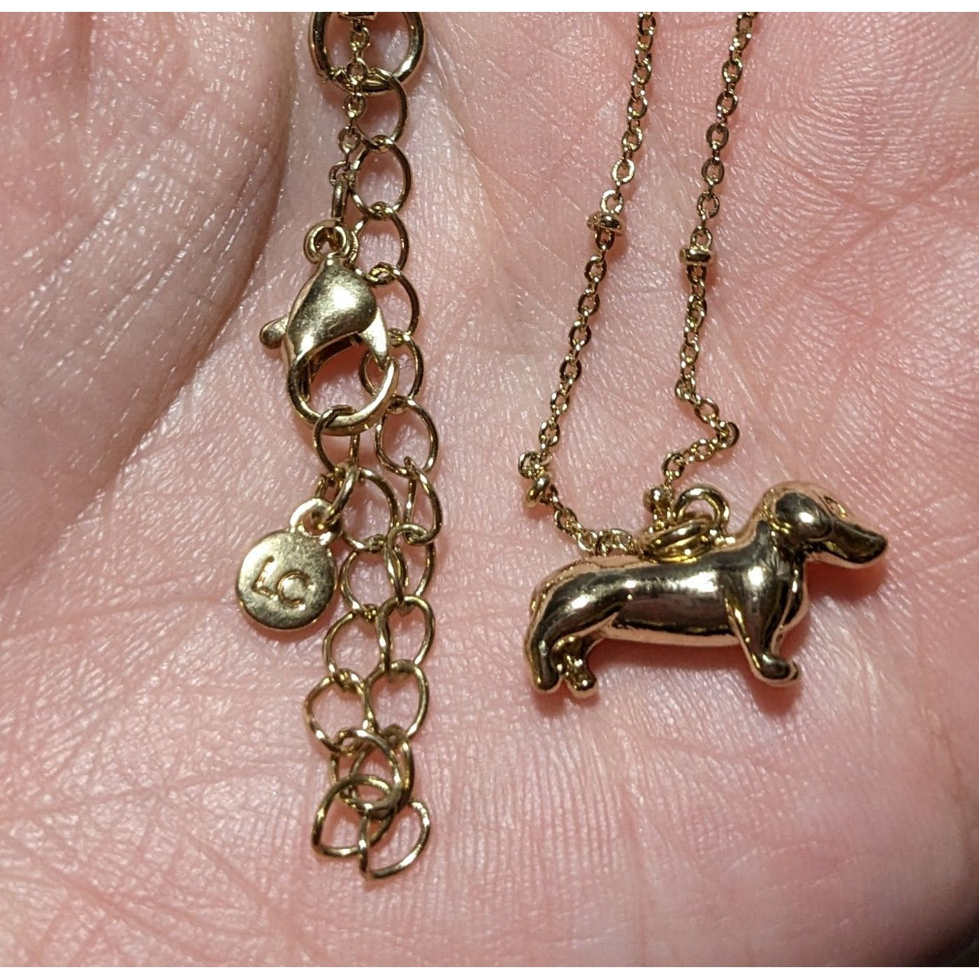 Lauren Conrad Gold Dachshund Necklace