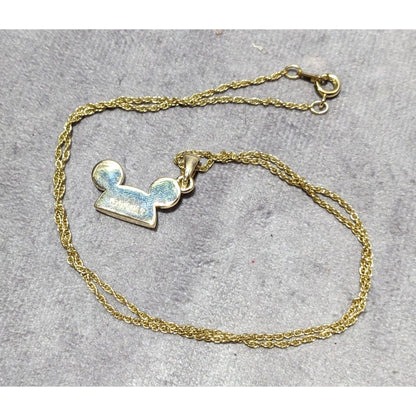 Disney Crystal Mickey Pave Pendant Necklace