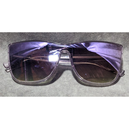 Foster Grant Purple Metallic Shield Sunglasses