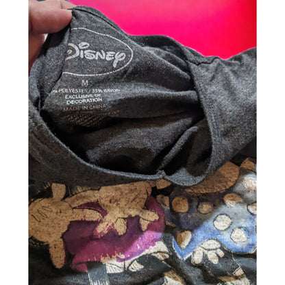 Mickey And Minnie Distressed Shark Bite Top