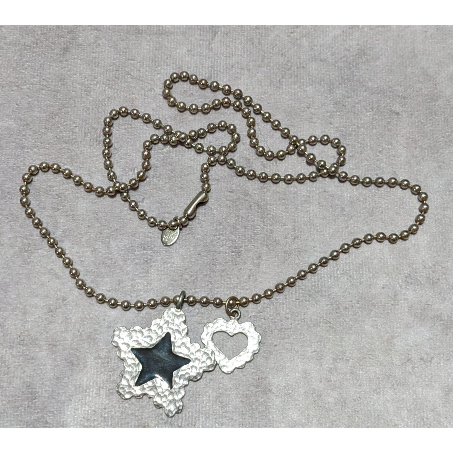 The Limited Hammered Heart Star Necklace