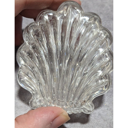 Glass Lidded Seashell Trinket Dish