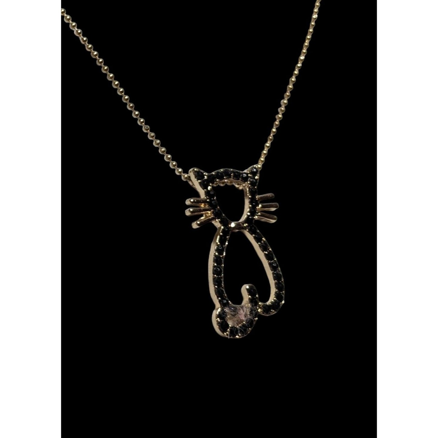 Charming Charlie Black Cat Necklace