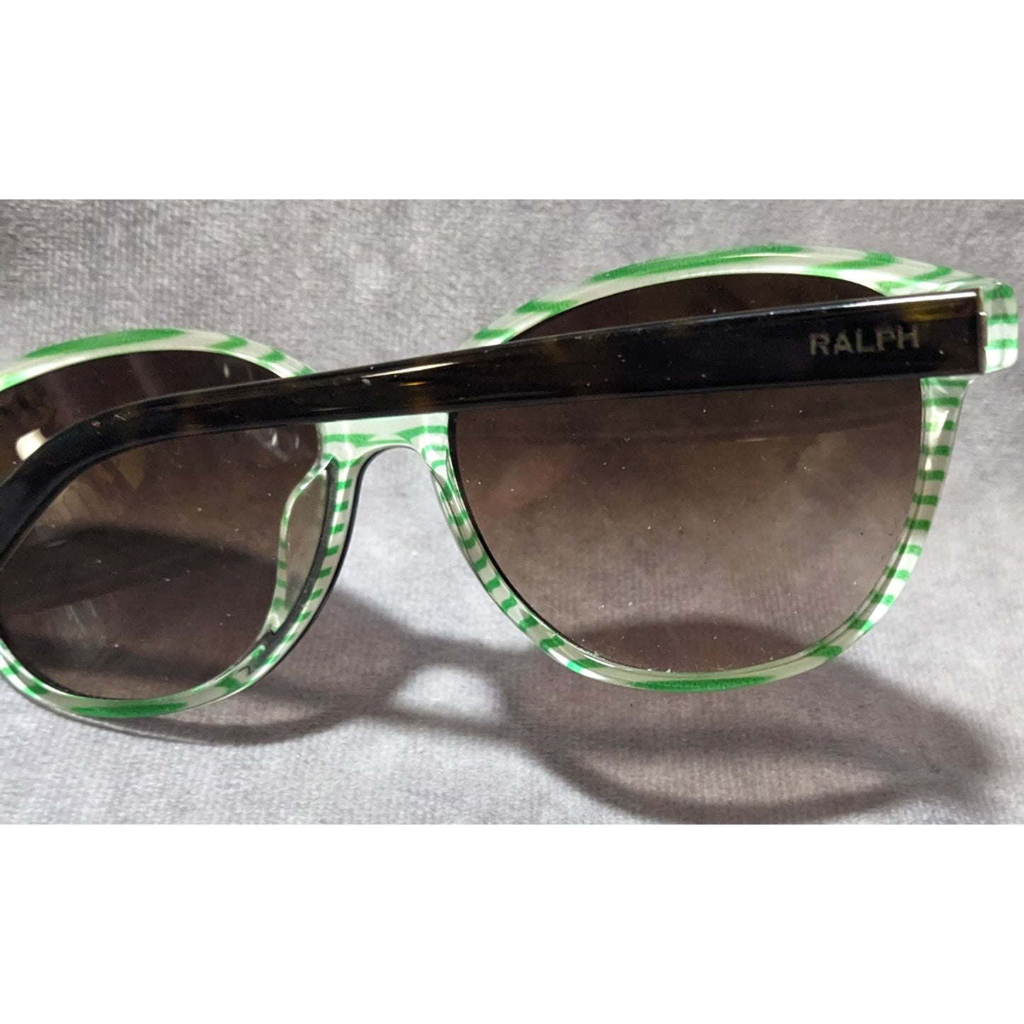 Ralph Lauren Tortoise Green Stripe Sunglasses