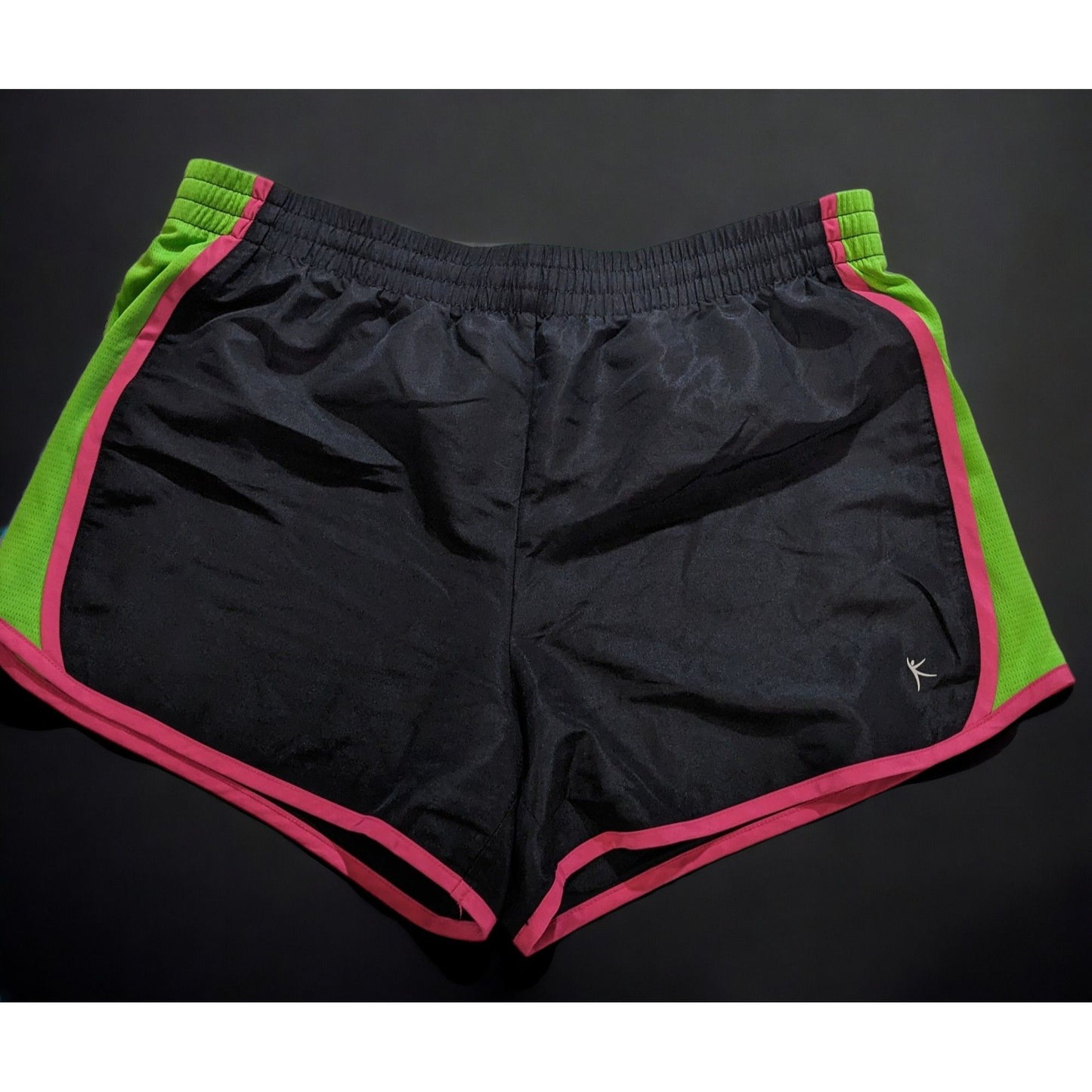 Danskin Now Black And Neon Athletic Shorts