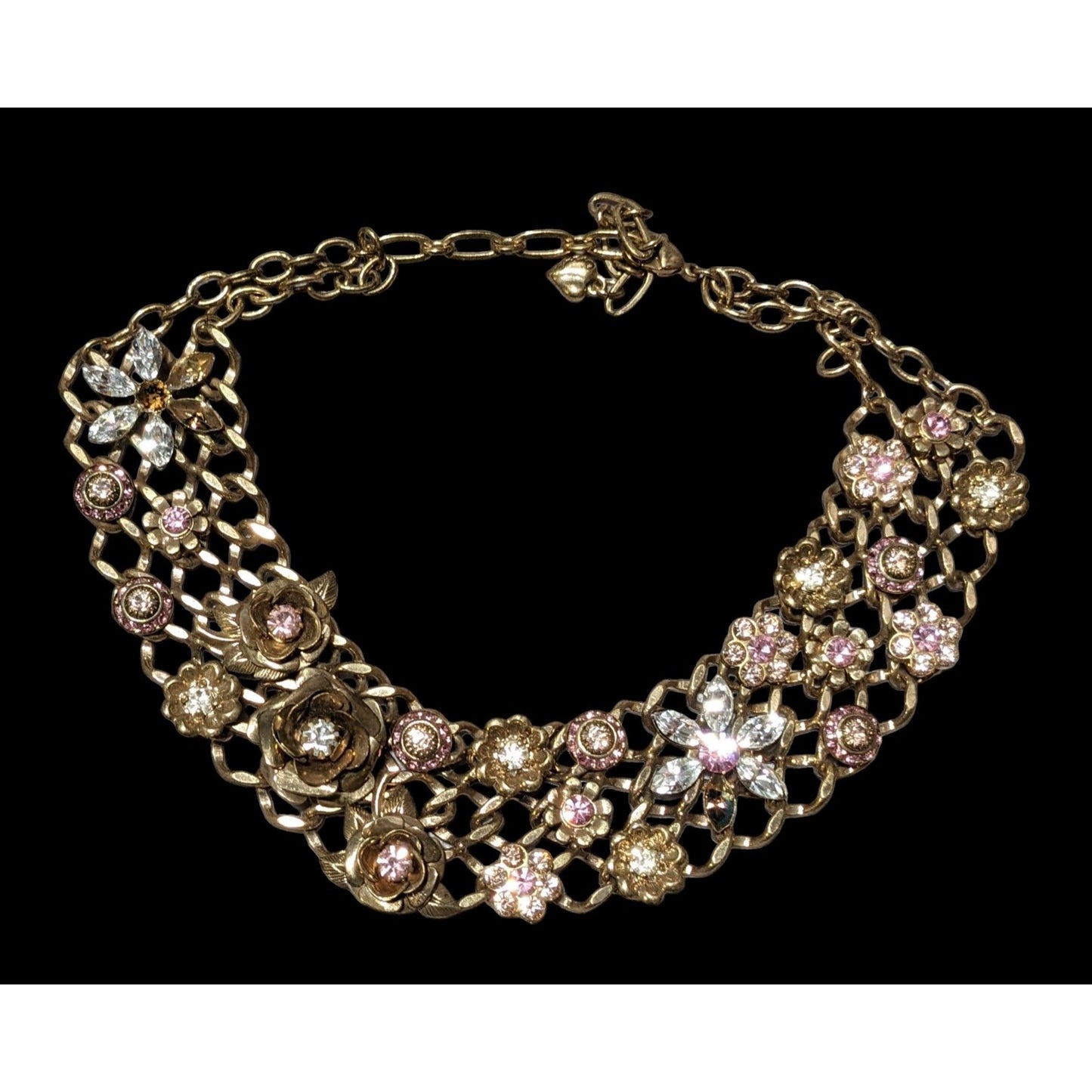 Carolee Vintage Coquette Floral Rhinestone Choker