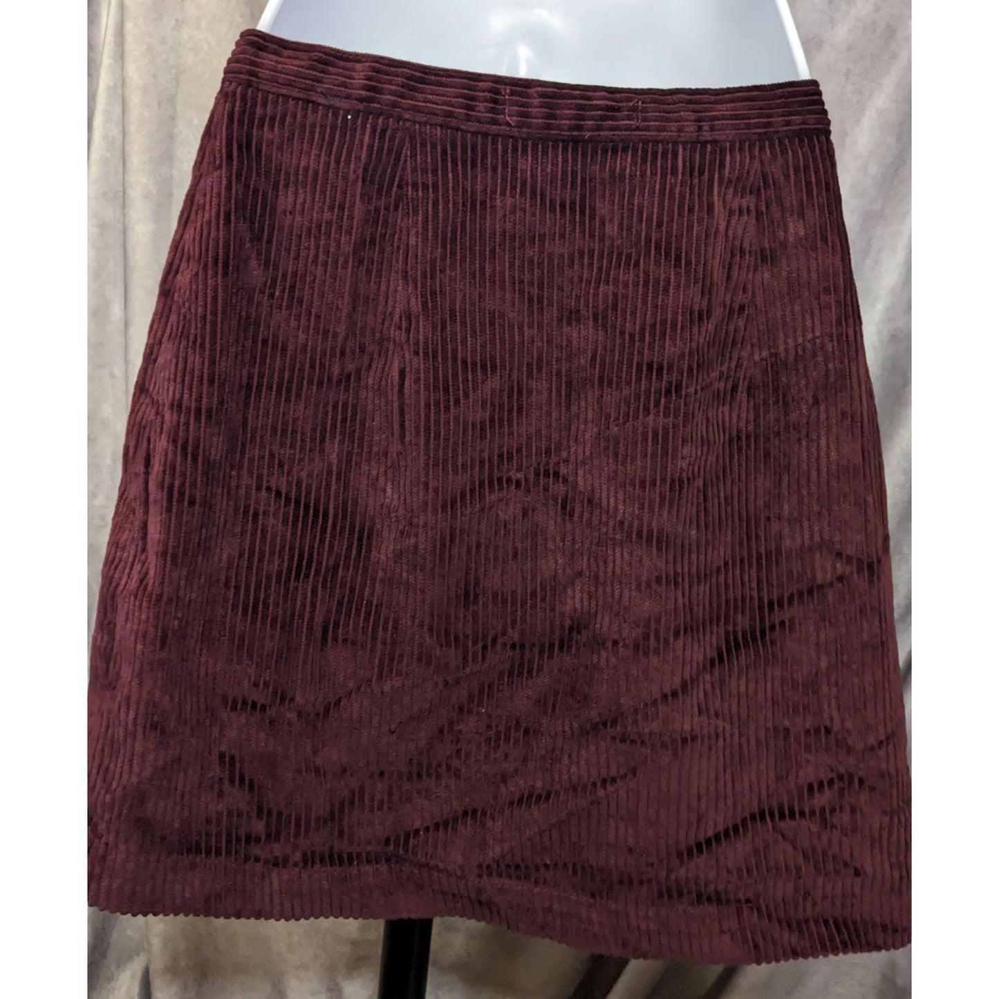 Abercrombie And Fitch Maroon Corduroy Skirt