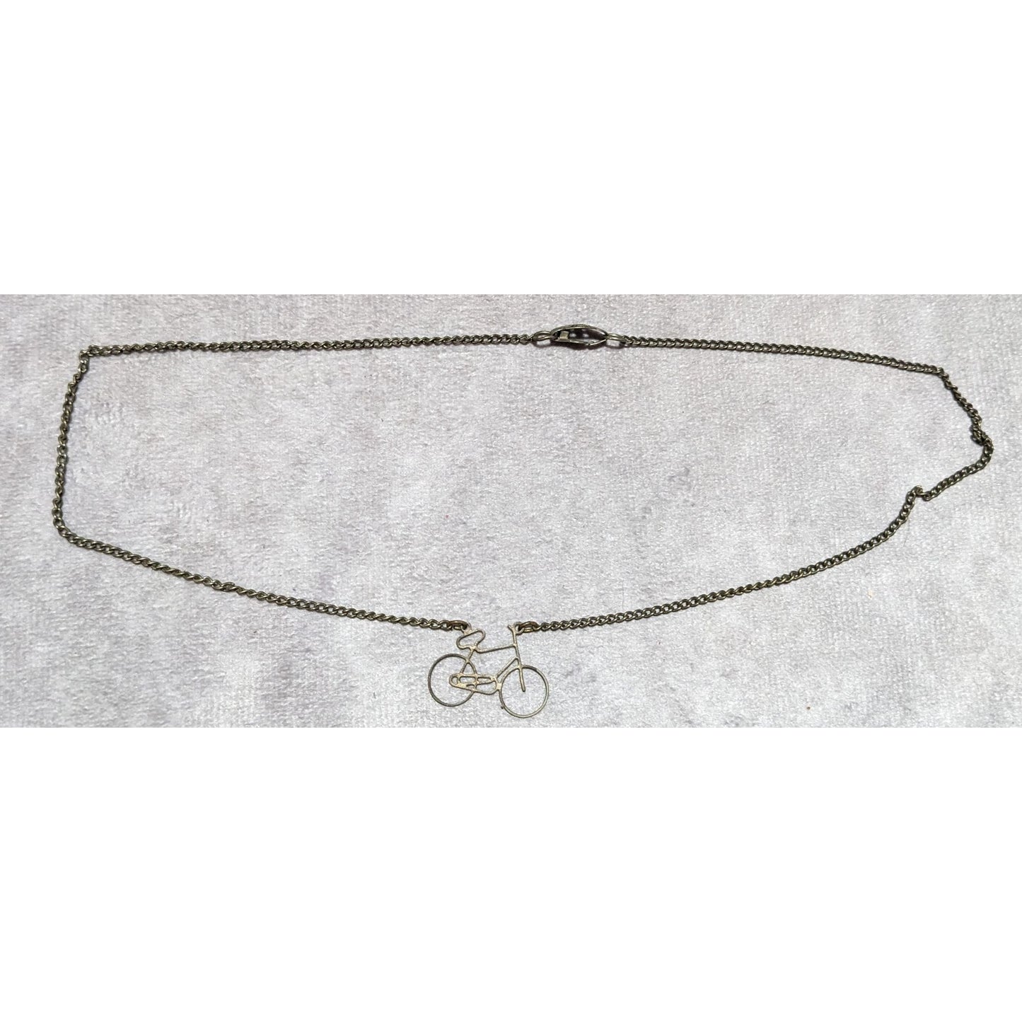 Vintage Minimalist Bicycle Necklace