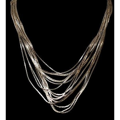Express Multilayer Silver Chain Necklace