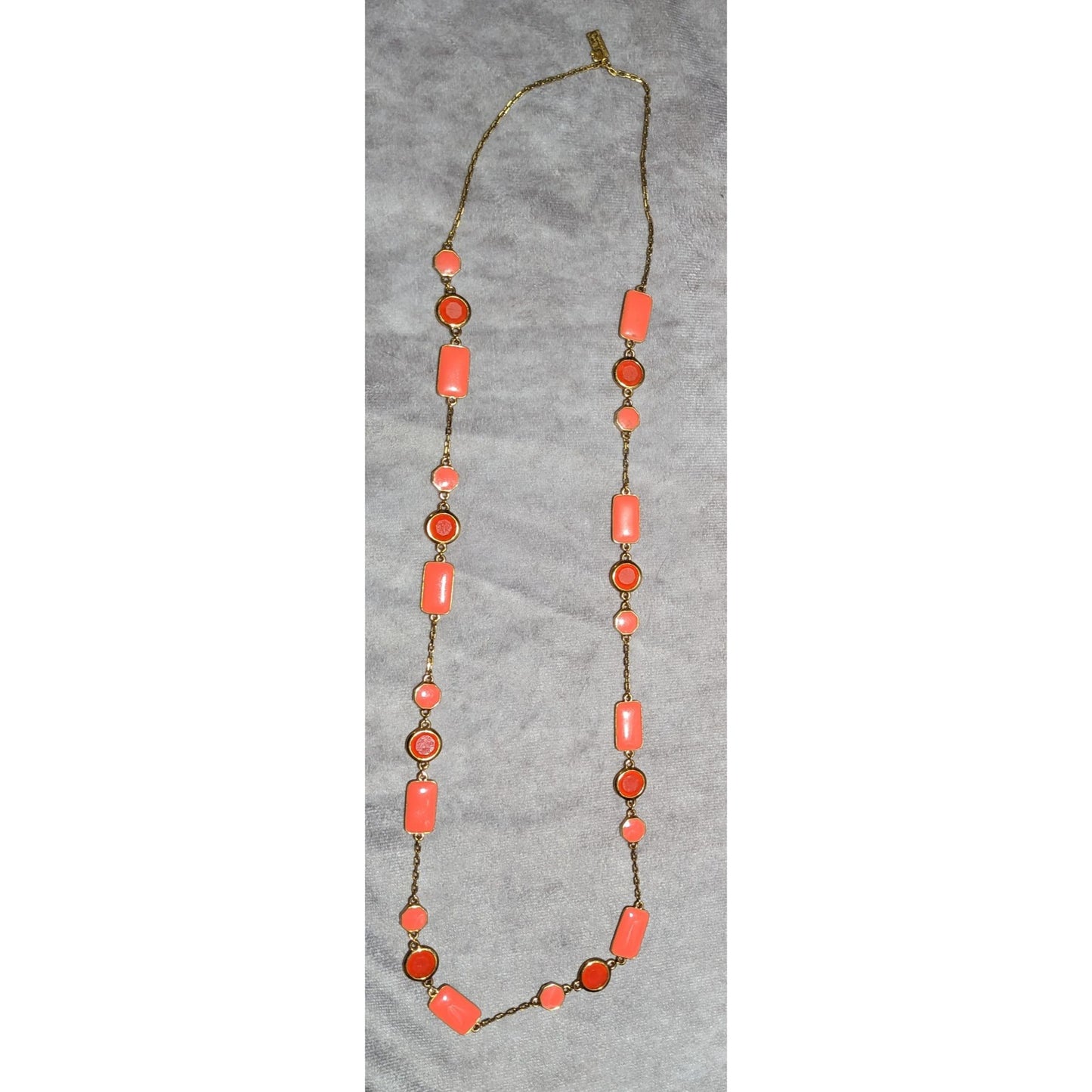 Kate Spade Orange And Gold Necklace