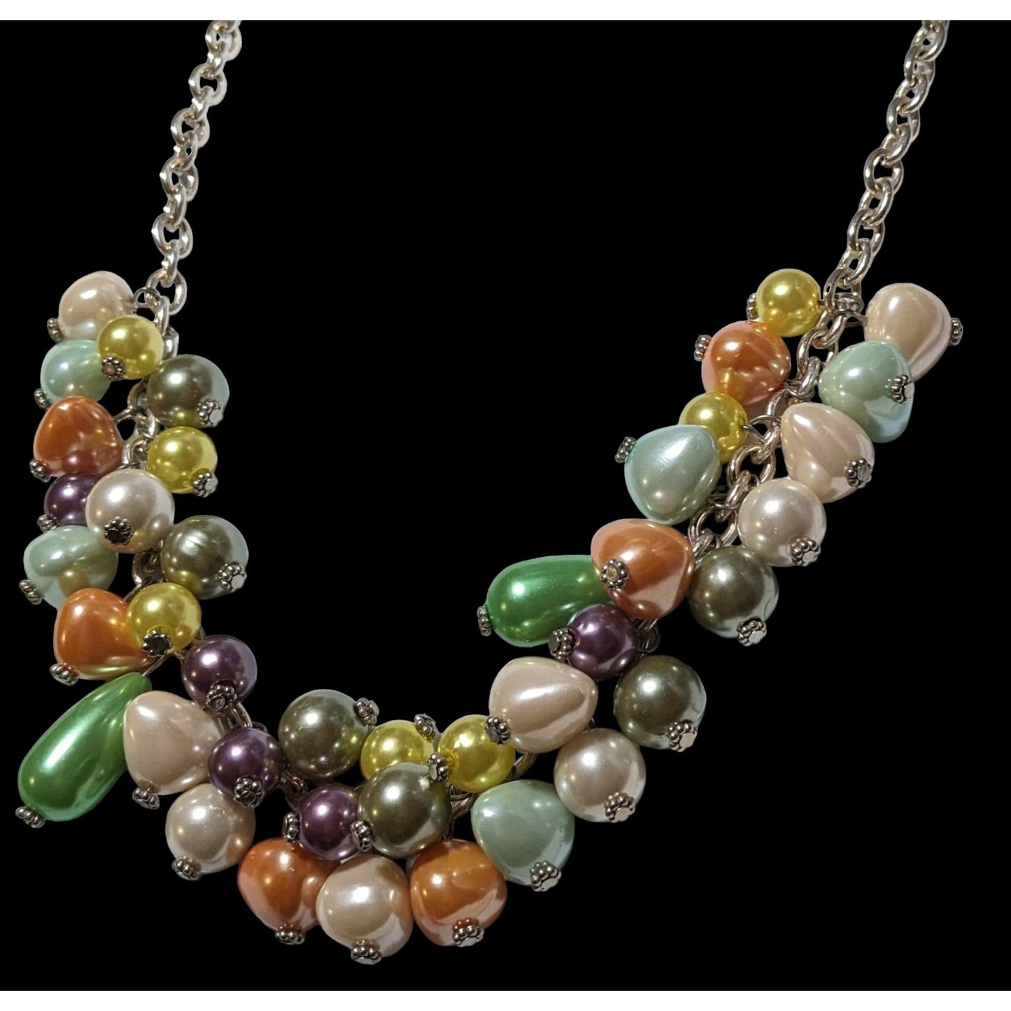 Pier 1 Imports Pastel Pearl Cluster Necklace