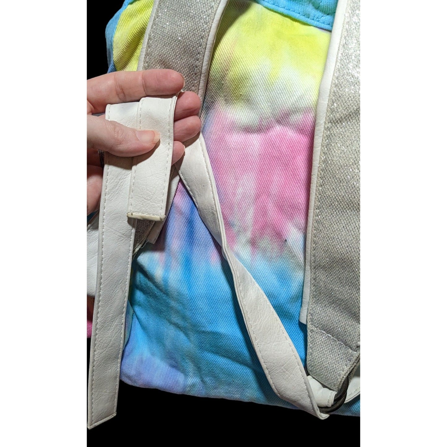 Candies Rainbow Tie Dye Glitter Strap Backpack