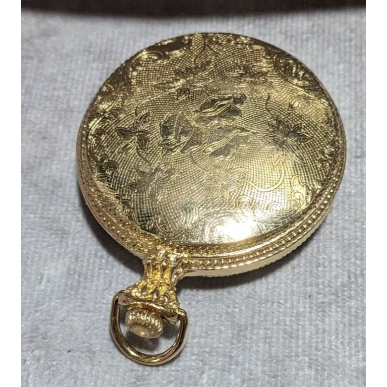 Vintage Gold Pocket Watch Compact