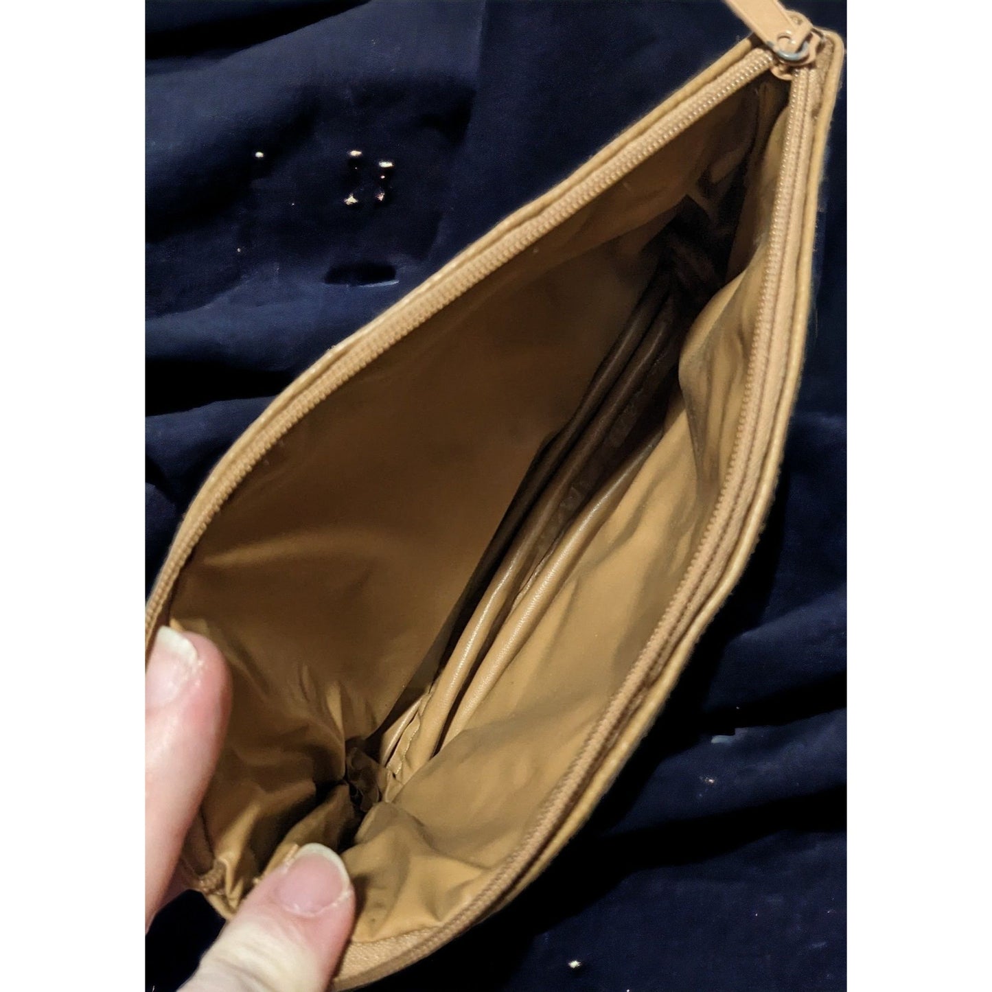 Tan Leather Toiletry Pouch