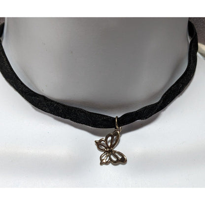 90s Velvet Butterfly Choker