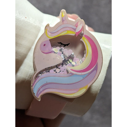 Pink Unicorn Glitter Watch