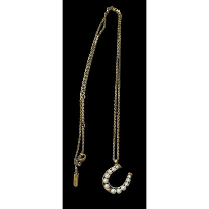 Stella & Dot Pearl Horseshoe Necklace