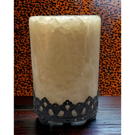 Alabaster Footed Candle Holder