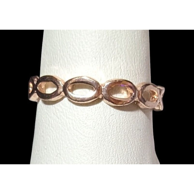 Open Link Rose Gold Tone Casual Fashion Ring Size 9