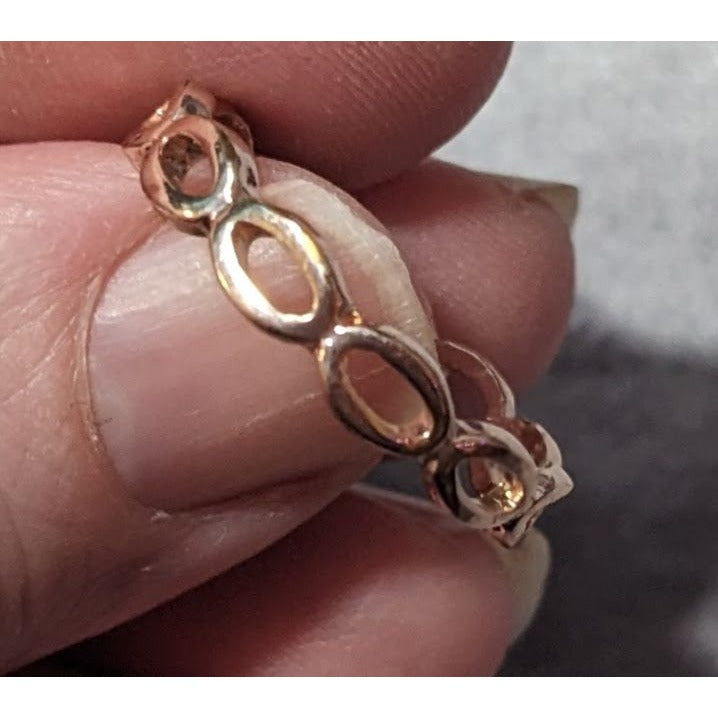 Open Link Rose Gold Tone Casual Fashion Ring Size 9